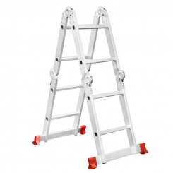 Драбина з алюмінію, багатофункціональна, трансформер, 4х2, 2,38 м INTERTOOL LT-0028