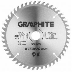 Диск для заглибних пил з наконечниками HM 160 x 20 мм, 48 зубів