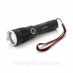 Ліхтар BL-A79-P50, 3 режими, Zoom, алюміній, акум 18650, USB кабель, BOX