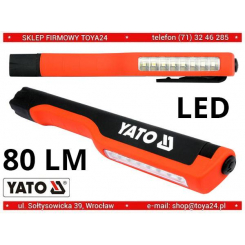 Ліхтар LED на батарейки 3Х ААА з 8 діодами, магніт кліпсу, шт