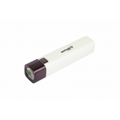 Ліхтар WERTVOLL 3 режими LED Li-ion 1200 mAh/t 7000 K/80 lum powerbank ABS 122х25 мм WHITE RX-8001