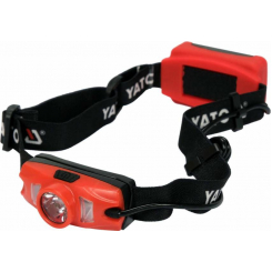 Ліхтар діодний на чоло YATO; живл. від Li-Po акумулят 3,7 В 1000 мАгод, 500 Lm, USB зарядкою