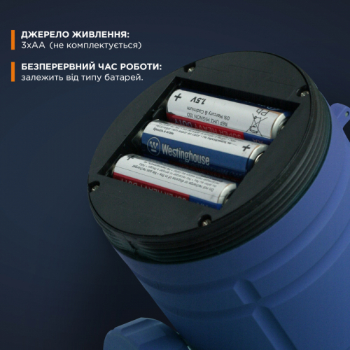 Ліхтар кемпінговий  Quantum QM-FL3041 Nice blue 1WLED + 3WCOB живлення 3xAA 1шт/уп, box