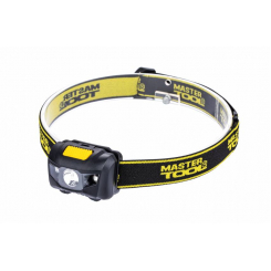 Ліхтар налобний MASTERTOOL 4 режими 59х41х32 мм WHITE LED+2xRED LED 3xAAA ABS 94-0812