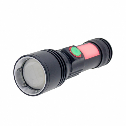 Ліхтар ручний Quantum QM-FL1031 Adept 10W LED zoom +COB з USB+ Li-ion18650/2600mAh