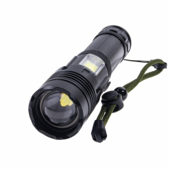 Ліхтар ручний Quantum QM-FL1035 Perfect 5WLED zoom+3WCOB з функ Power Bank, Li-ion26650/4500mAh, box