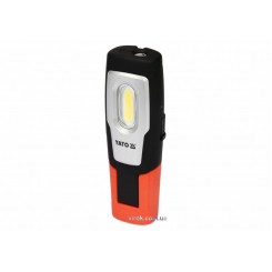 Ліхтар світлодіодний COB LED акумул. YATO Li-Ion 3.7 В, 1.1 АГод, 2 Вт, 200 лм, з підвісною петлею