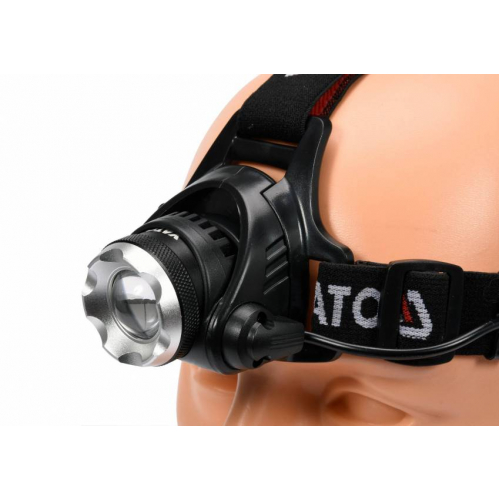 Ліхтар світлодіодний (XM-L2 CREE) на лоб YATO, 3 режими, Р=10 Вт, Ф=450 lm, жив.- 4х АА батареї