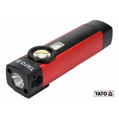 Ліхтар світлодіодний акумуляторний YATO: Li-Ion 3.7 В 2 Агод, 5 Вт, 3 режими: УФ, 200/300 lm