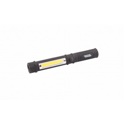 Ліхтарик магнітний MASTERTOOL 168х24 мм LED+COB LED 3xAAA ABS 94-0806