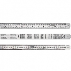Лінійка сталева довжиною 450 мм з метричною та дюймовою шкалою, ціна поділки 0,5 мм, неіржавіюча ста