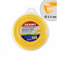 Ліска для садових тримерів "Квадрат" 2.4 мм × 79 м (КВ-24-79-ОВ)