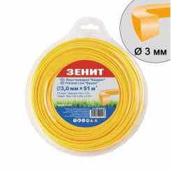 Ліска для садових тримерів "Квадрат" 3.0 мм × 51 м (КВ-30-51-ОВ)