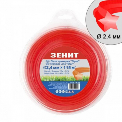 Ліска для садових тримерів "Зірка" 2.4 мм × 115 м (3В-24-115-ОР)