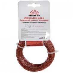 Ліска для тримерів Vitals (кручений квадрат з кордом) 1.4mm*15m