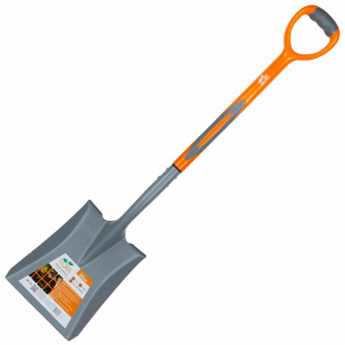 Лопата совкова із пластиковою ручкою 280×240×1050мм 1.8кг FLORA (5046034)