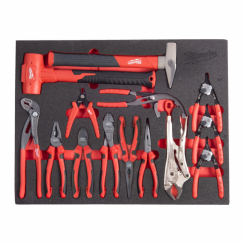 Ложемент з інструментом шарнірно-губцевим MILWAUKEE, (14шт) (45х536х417мм) для візків