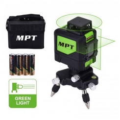 MPT Рівень лазерний H360 V, 2 лазерні головки GREEN, 0.3мм/м, 45м, тринога, сумка, Арт.: MLL505