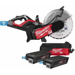 Машина відрізна акумуляторна MILWAUKEE, MXF COS350G2FC-802, Ø350мм  (диск HUDD350 , зарядний пристрій MXF FC, 2 акум. XC608 (8А