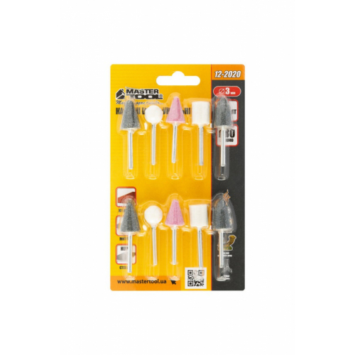 MasterTool Камені шліфувальні 3 мм, набір 10 шт, Арт.: 12-2020