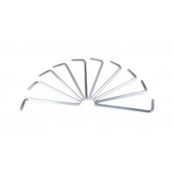 MasterTool Ключ шестигранний CrV 4,0мм L25-109мм, 10шт, Арт.: 75-0004