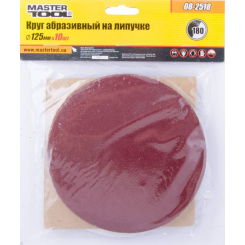 MasterTool Коло шліфувальне на липучці 125 мм зерно 180, Арт.: 08-2518