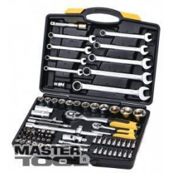 MasterTool Набір ключів та насадок торцевих PROFI 1/4” - 1/2”, тріскачка 72Т, 82 шт, кейс, Арт.: 78-5182