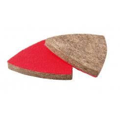 MasterTool Насадка трикутна повстяна грубошерста на липучці для реноватора 75 мм, 10 шт, ст.: 08-6597