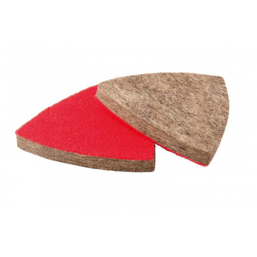 MasterTool Насадка трикутна повстяна грубошерста на липучці для реноватора 75 мм, 10 шт, ст.: 08-6597