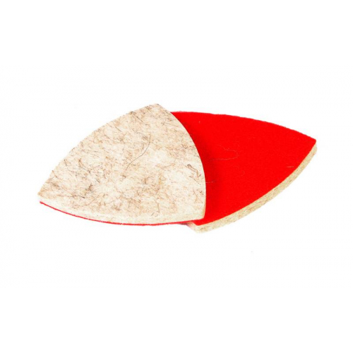 MasterTool Насадка трикутна повстяна тонкошерста на липучці для реноватора 85 мм, 10 шт, ст.: 08-6498