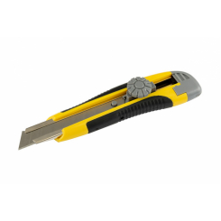 MasterTool Ніж 18 мм ABS пластик TPR з металевою напрямною гвинтовою замок 2 леза, Арт.: 17-0118