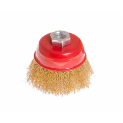 MasterTool Щітка торцева з латунованого рифленого дроту D 65 М14, Арт.: 19-7106