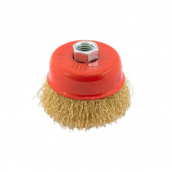 MasterTool Щітка торцева з латунованого рифленого дроту D 75 М14, Арт.: 19-7107