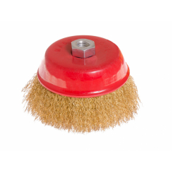 MasterTool Щітка торцева з латунованого рифленого дроту D125 М14, Арт.: 19-7112