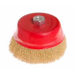 MasterTool Щітка торцева з латунованого рифленого дроту D150 М14, Арт.: 19-7115