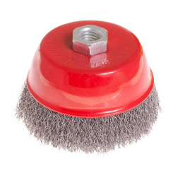 MasterTool Щітка торцева з рифленого дроту D100 М14, Арт.: 19-7210