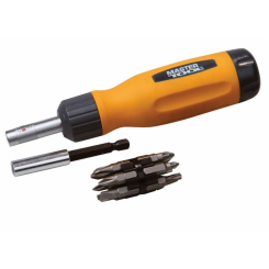 MasterTool Викрутка з тріскачкою 12 насадок, Арт.: 40-0518