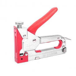 Пістолет скобозабивний механічний, скоба 11.3*0.7*4.0 - 14.0 мм, з прогумованою рукояткою (сталевий корпус) INTERTOOL RT-0102