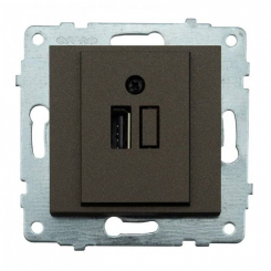 Механізм розетки USB з адаптером GRANO мока