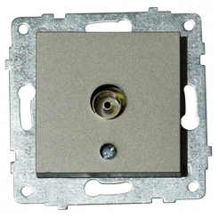 Механізм розетки телевізійної прохідної GRANO антрацит