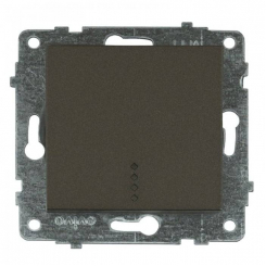 Механізм вимикача 1-клв. з підсвіткою GRANO мока