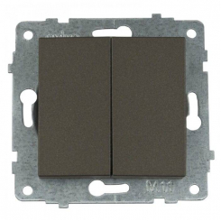 Механізм вимикача 2-клавішного GRANO мока