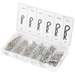 Набір шплінтів, головки S, з фіксацією, 150 предм. // СІБРТЕХ