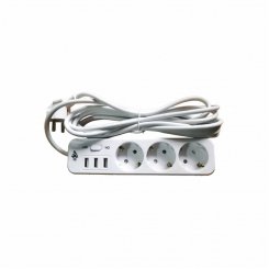 Мережевий фільтр PREMIUM LP-X3 USB 4 м White (2200 Вт)