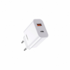 Сітчасте зарядне пристрій Remax Surie 2 порти USB + Type-C 20W PD+QC Білий (RP-U68)