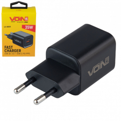 Мережевий зарядний пристрій VOIN 35W, 1 USB ,QC3.0 18W + 1PD 35W