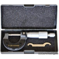 Мікрометр 0-25 мм // 0,01-0,25 мм //