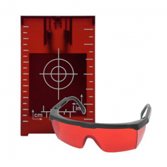Мішень і окуляри для лазерного рівня, червоний лазер INTERTOOL MT-3066