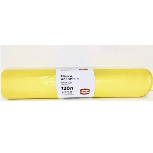Мішки для сміття будівельного "Суперміцні", 120 л, 10 шт. EUROKAM