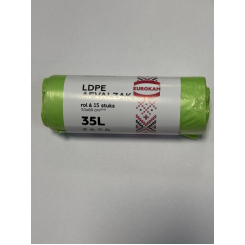 Мішки для сміття будівельного "Суперміцні", 35 л, 15шт. EUROKAM